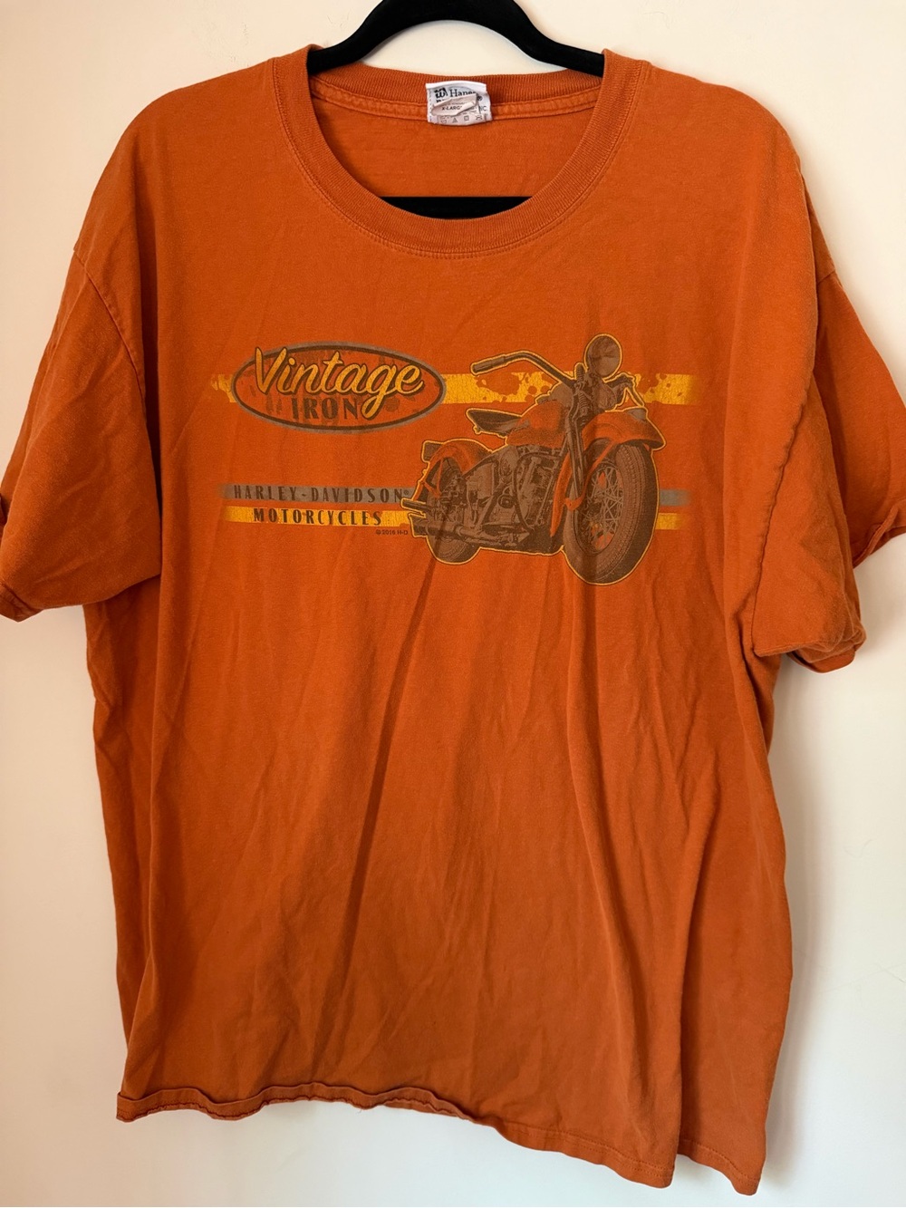 Harley Davidson Wilmington NC Vintage Iron 2016 Motorcycle T Shirt Men’s XL